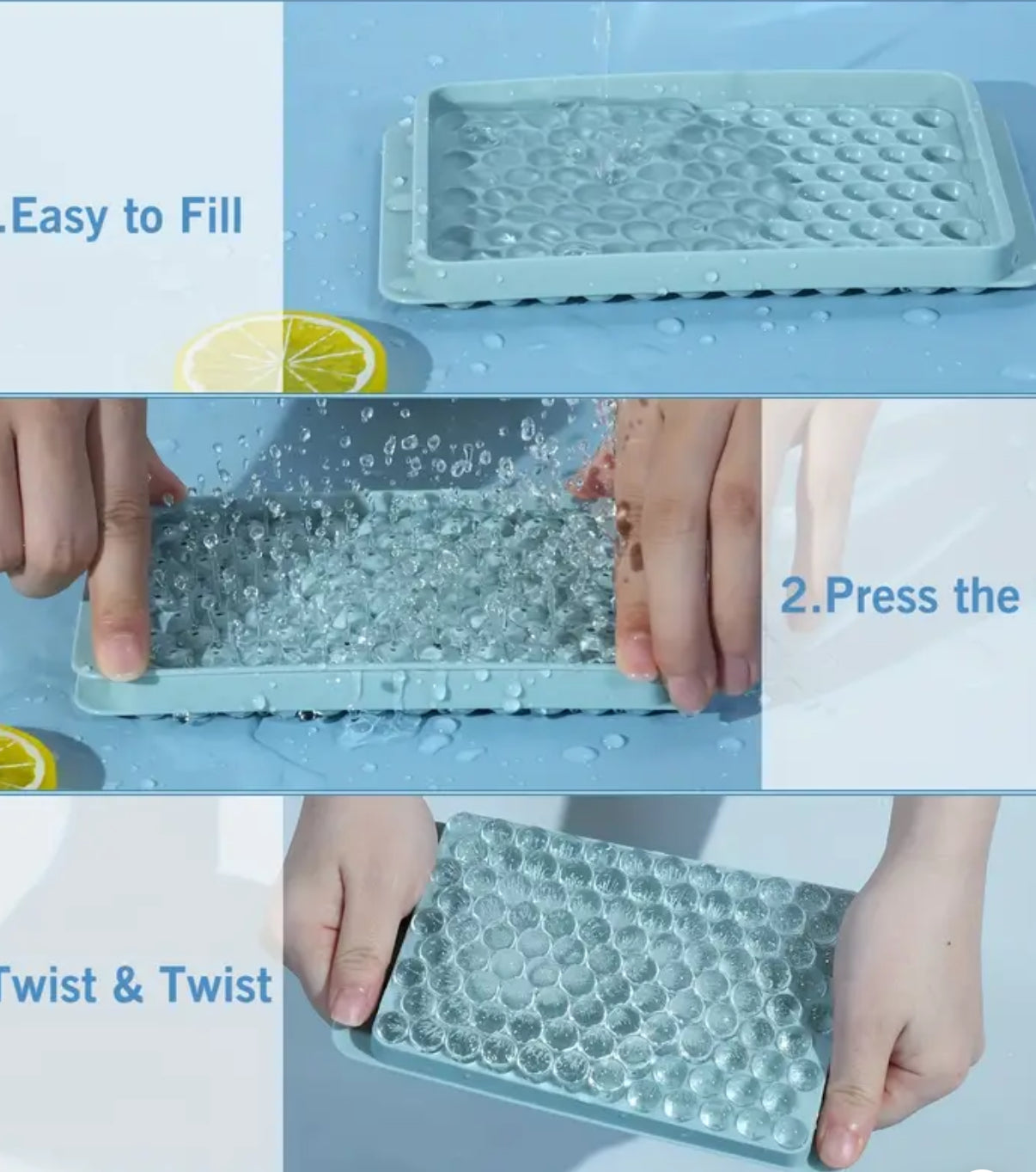 Mini Ice Cube Tray with Lid – Easy-Release Silicone Ice Mold for Drinks & Baby Food