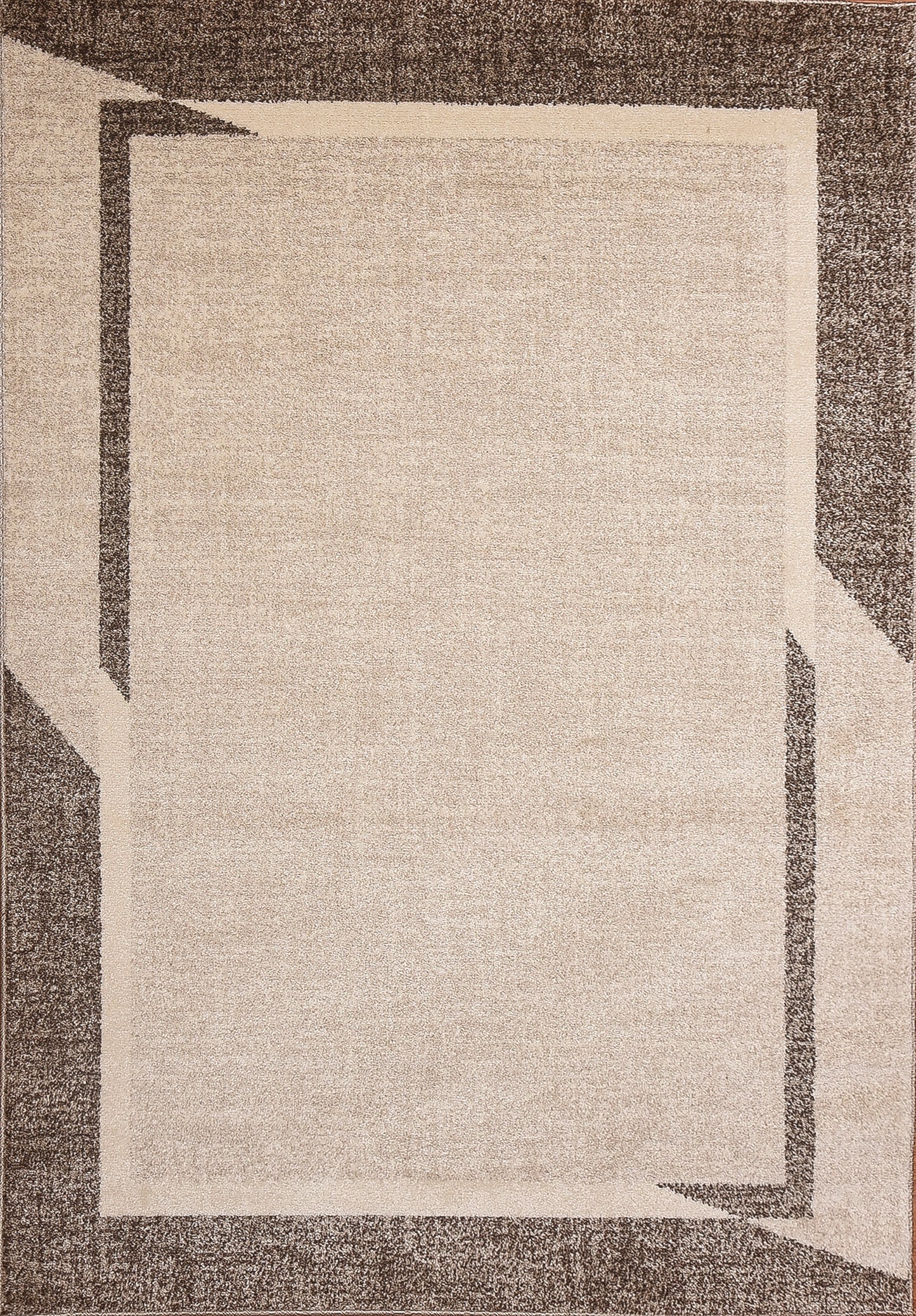 Fine Sleek Brown Beige Area Rug 5 ft. by 7 ft.