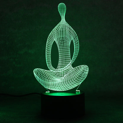 Meditation Illusion 3D 7 Color Changing Yoga LED Light