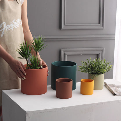 Ceramic Flowerpot   With Hole Tray