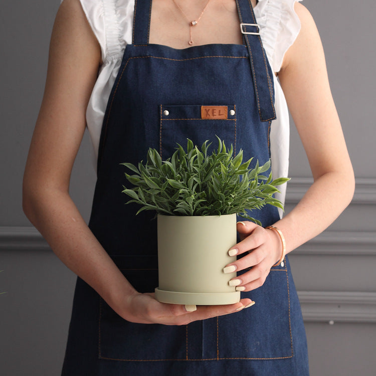 Ceramic Flowerpot   With Hole Tray