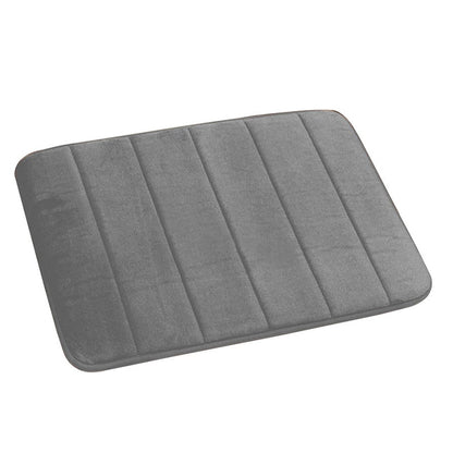 Home Bath Mat Coral Fleece Bathroom Carpet Water Absorption Non-slip Memory Foam Absorbent Washable Rug Toilet Floor Mat