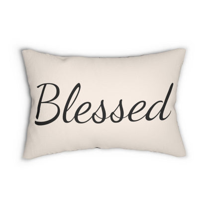 Decorative Throw Pillow - Double Sided Sofa Pillow / Blessed - Beige