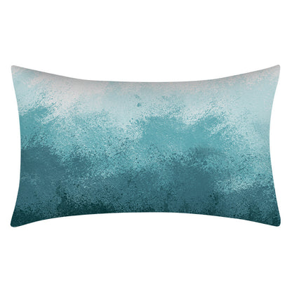 Teal Home Decor Cushion Lumbar Pillowcase