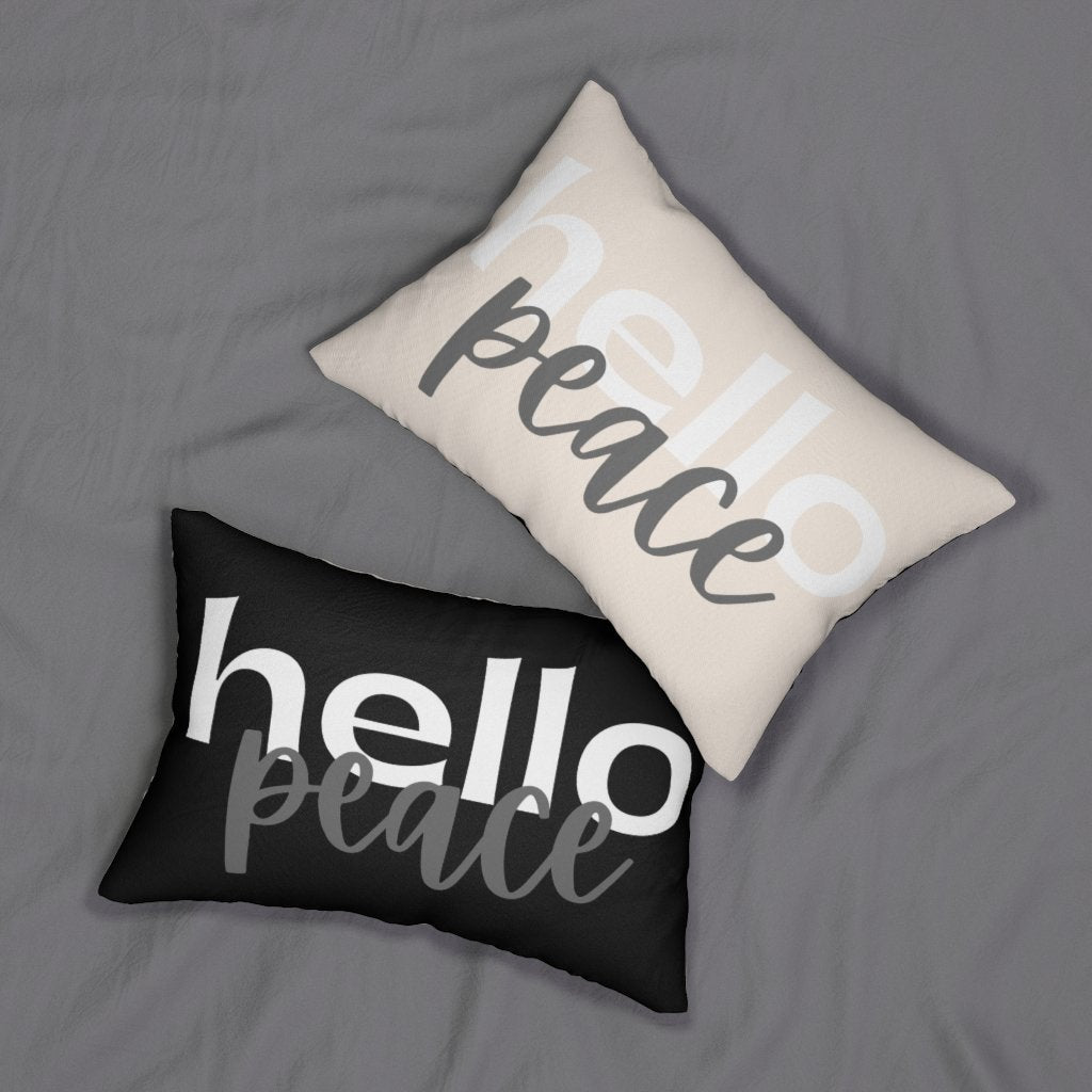 Decorative Throw Pillow - Double Sided Sofa Pillow / Hello Peace -