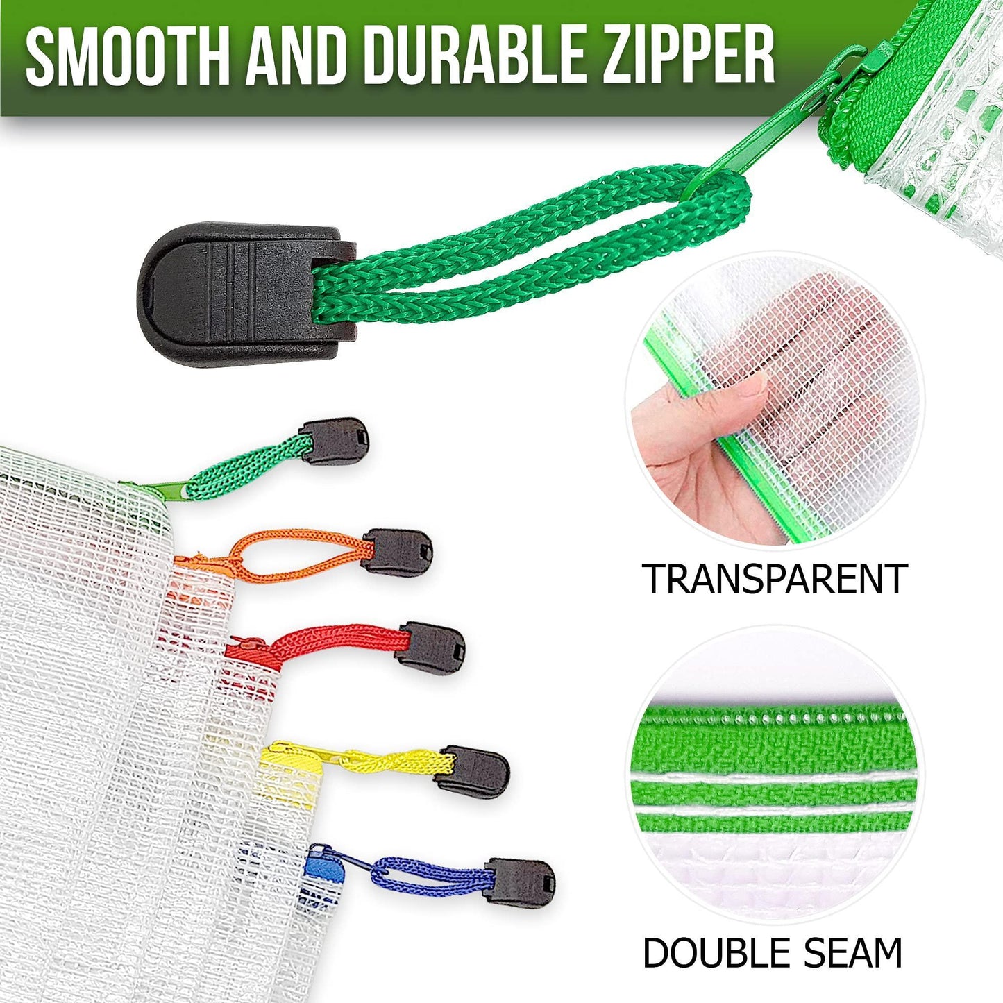 5 Pack Large Plastic Zipper Pouches B4 (12—Ö15in) for Puzzle & Board