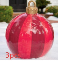 Christmas Ornament Ball Outdoor Pvc 60CM Inflatable Decorated Ball PVC Giant Big Large Balls Xmas Tree Decorations Toy Ball