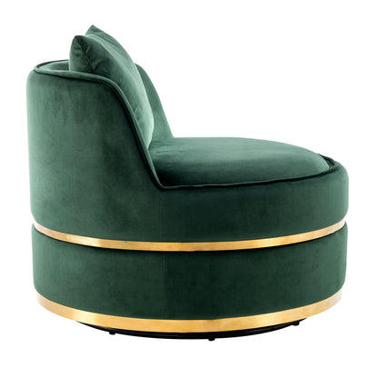 360 Degree Swivel Accent Chair Velvet Modern Upholstered Barrel Chair