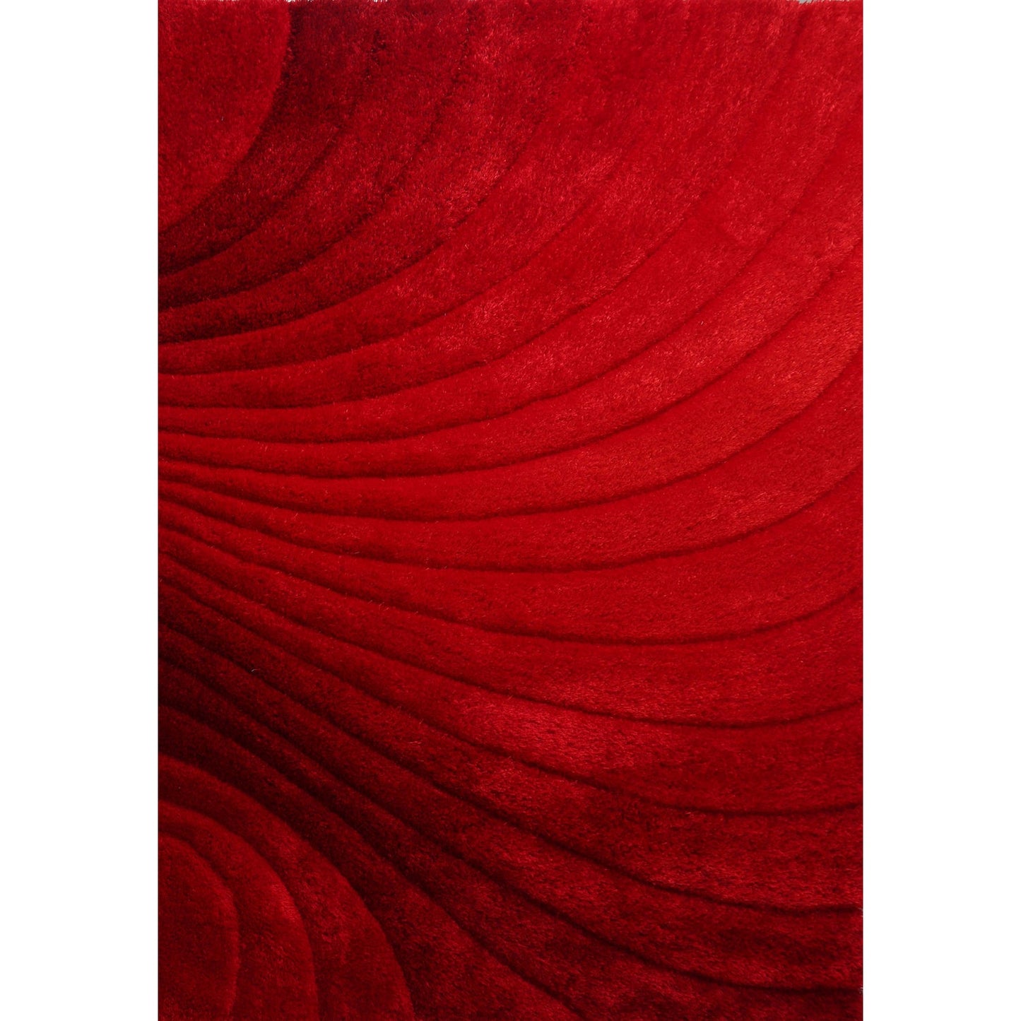 Ava 3D Red Shag Rug