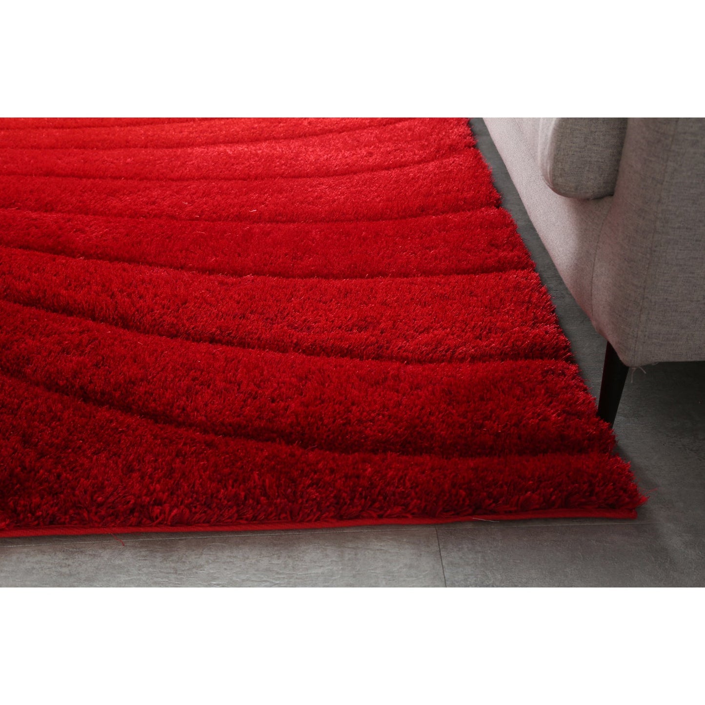 Ava 3D Red Shag Rug