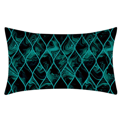 Teal Home Decor Cushion Lumbar Pillowcase