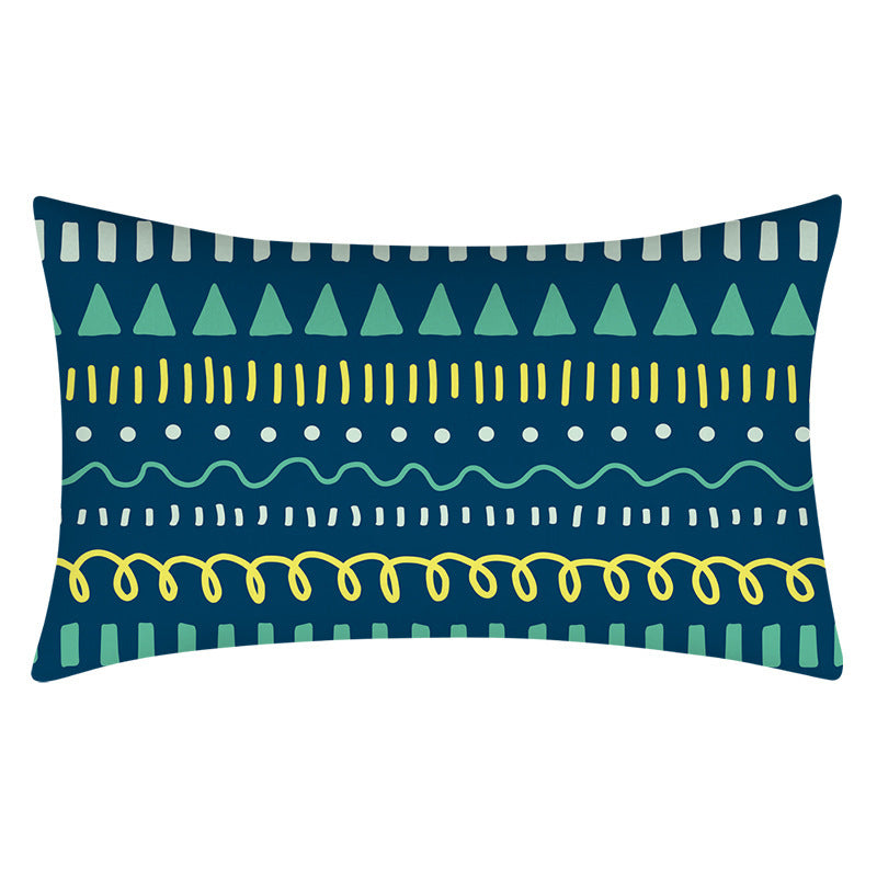 Teal Home Decor Cushion Lumbar Pillowcase