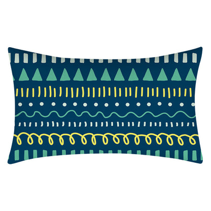 Teal Home Decor Cushion Lumbar Pillowcase