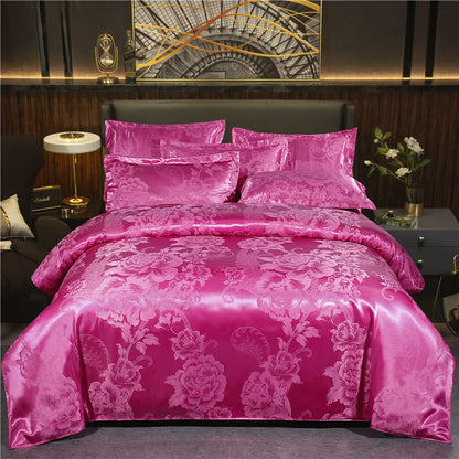 European Jacquard Quilt Cover Single And Double Silk