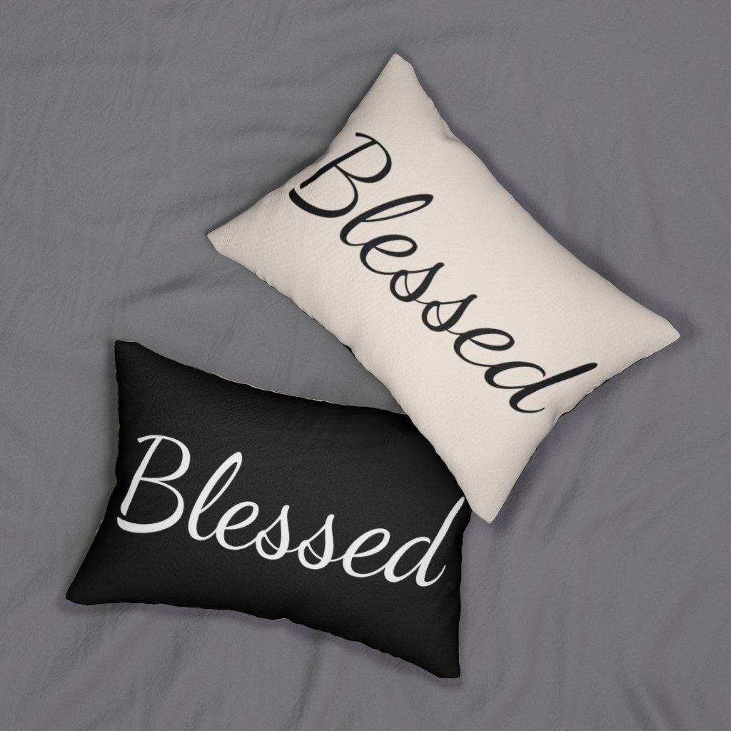 Decorative Throw Pillow - Double Sided Sofa Pillow / Blessed - Beige