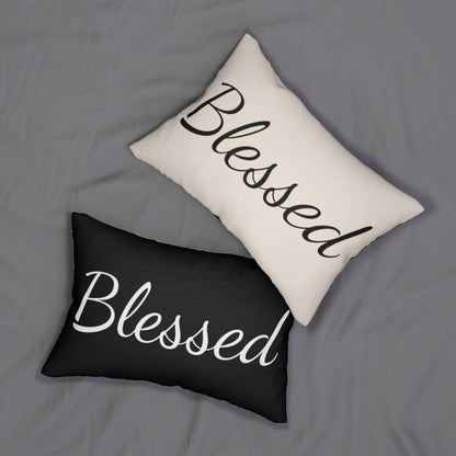 Decorative Throw Pillow - Double Sided Sofa Pillow / Blessed - Beige