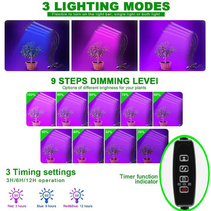 LED Grow Light USB Phyto Lamp Full Spectrum Fitolampy With Control