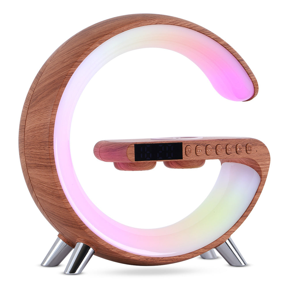 G Shaped LED Lamp Bluetooth Speaker Wireless Charger Atmosphere Lamp