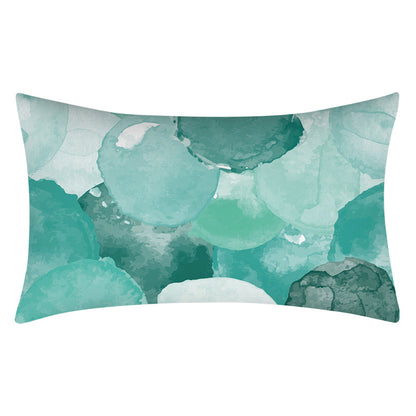 Teal Home Decor Cushion Lumbar Pillowcase