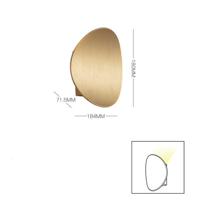 Wall Lamp LED Simple Round White Balcony Background Wall Lamp Bedroom Wall Lamp Decoration