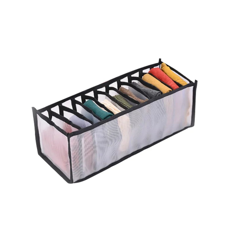 7-Grid Foldable Drawer Organizer for Dorm Closet