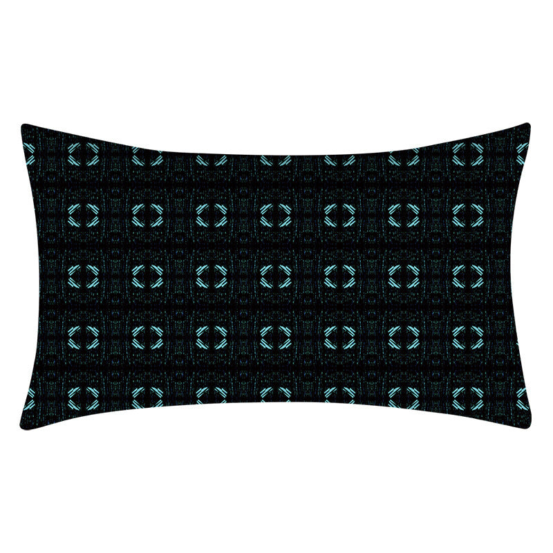 Teal Home Decor Cushion Lumbar Pillowcase