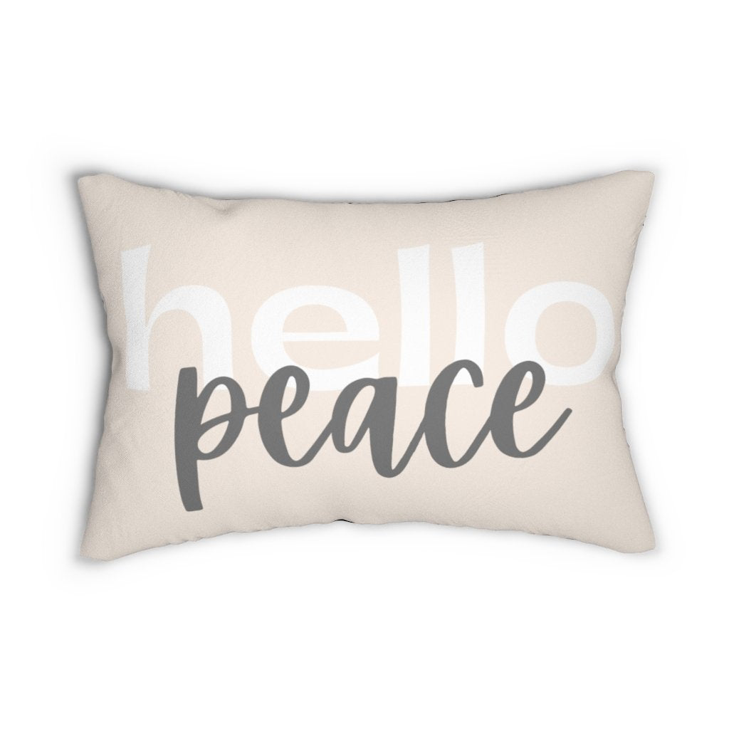 Decorative Throw Pillow - Double Sided Sofa Pillow / Hello Peace -