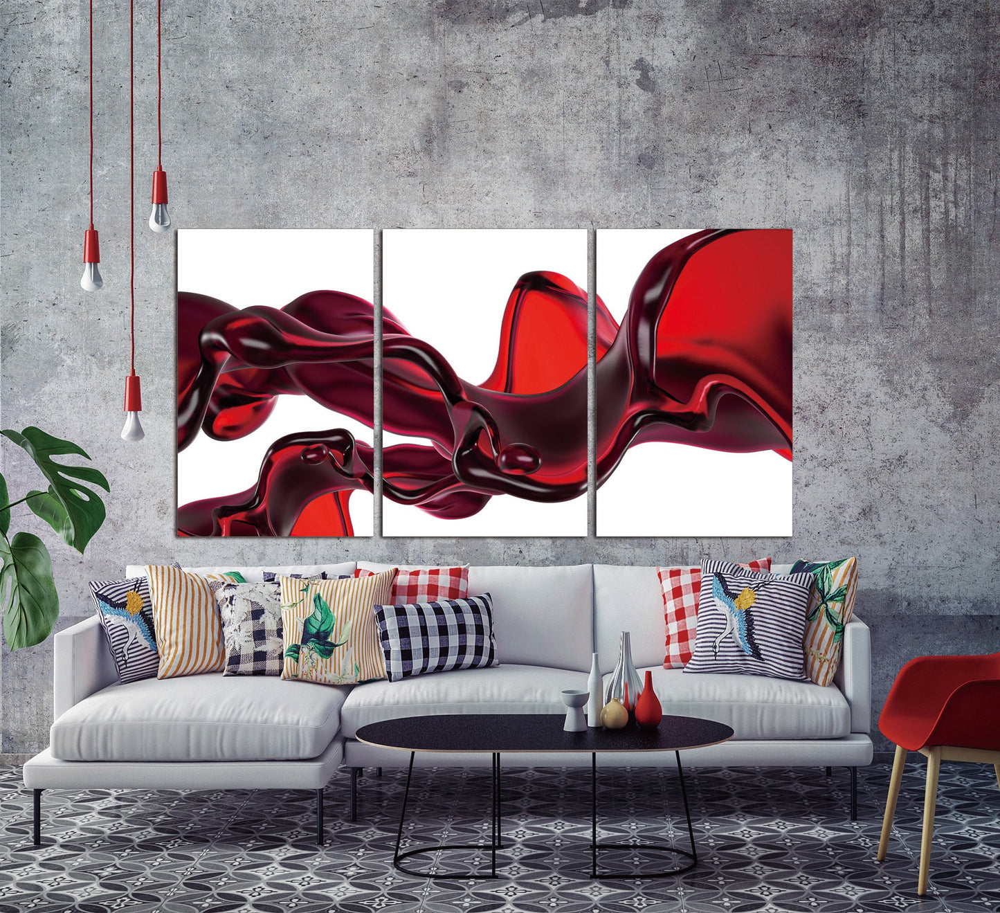 Red Float Acrylic Wall Art