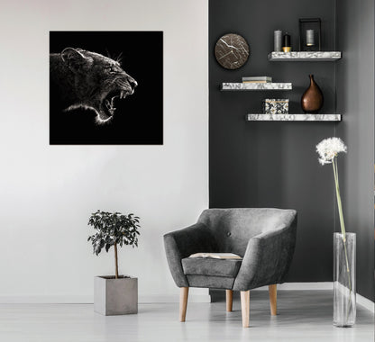 Roaring Lion Acrylic Print Unframed Wall Art