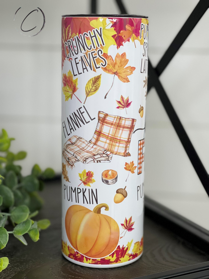 All Things Fall 20oz Skinny Tumbler