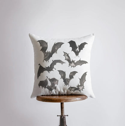 Bats on White Pillow Cover | Fall Décor | Farmhouse Pillows | Country