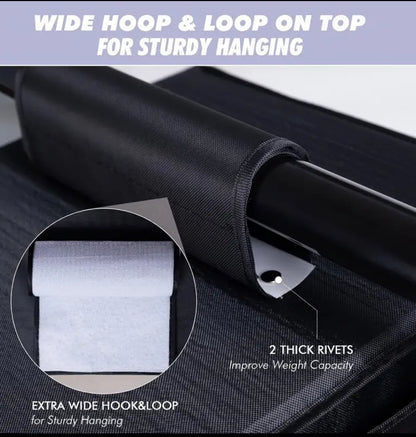 5-Tier (black) Hanging Closet Organizer – Simplify Your Weekday Mornings
