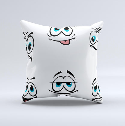 Cartoon eyes Ink-Fuzed Decorative Throw Pillow