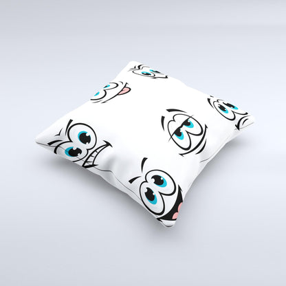 Cartoon eyes Ink-Fuzed Decorative Throw Pillow