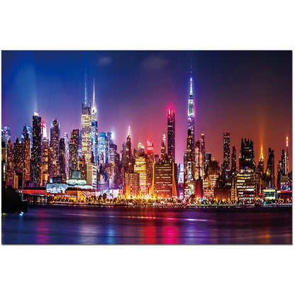 Big City Evening Skyline Acrylic Print Unframed Wall Art