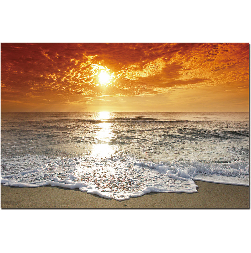 Coastal Sunset at the Beach Acrylic Print Framed Wall Art