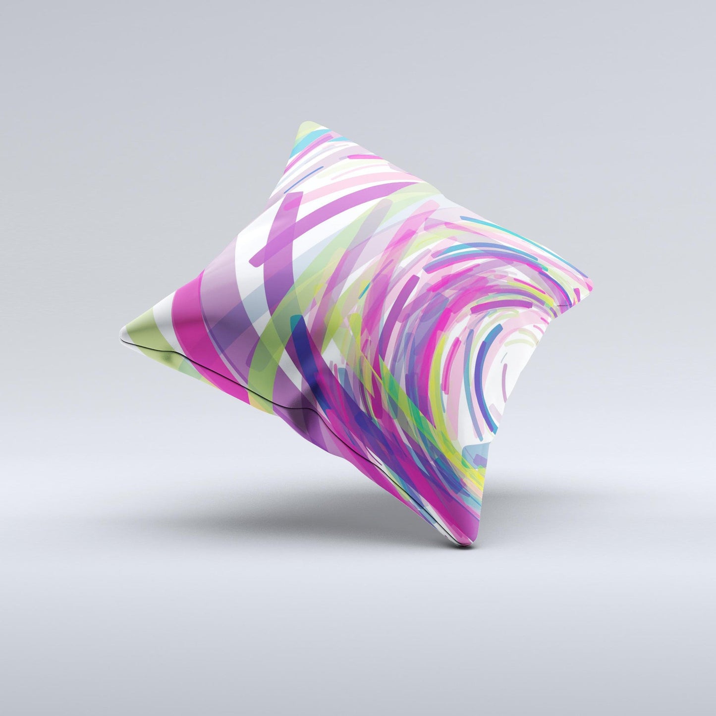 Color Strokes Ink-Fuzed Decorative Throw Pillow