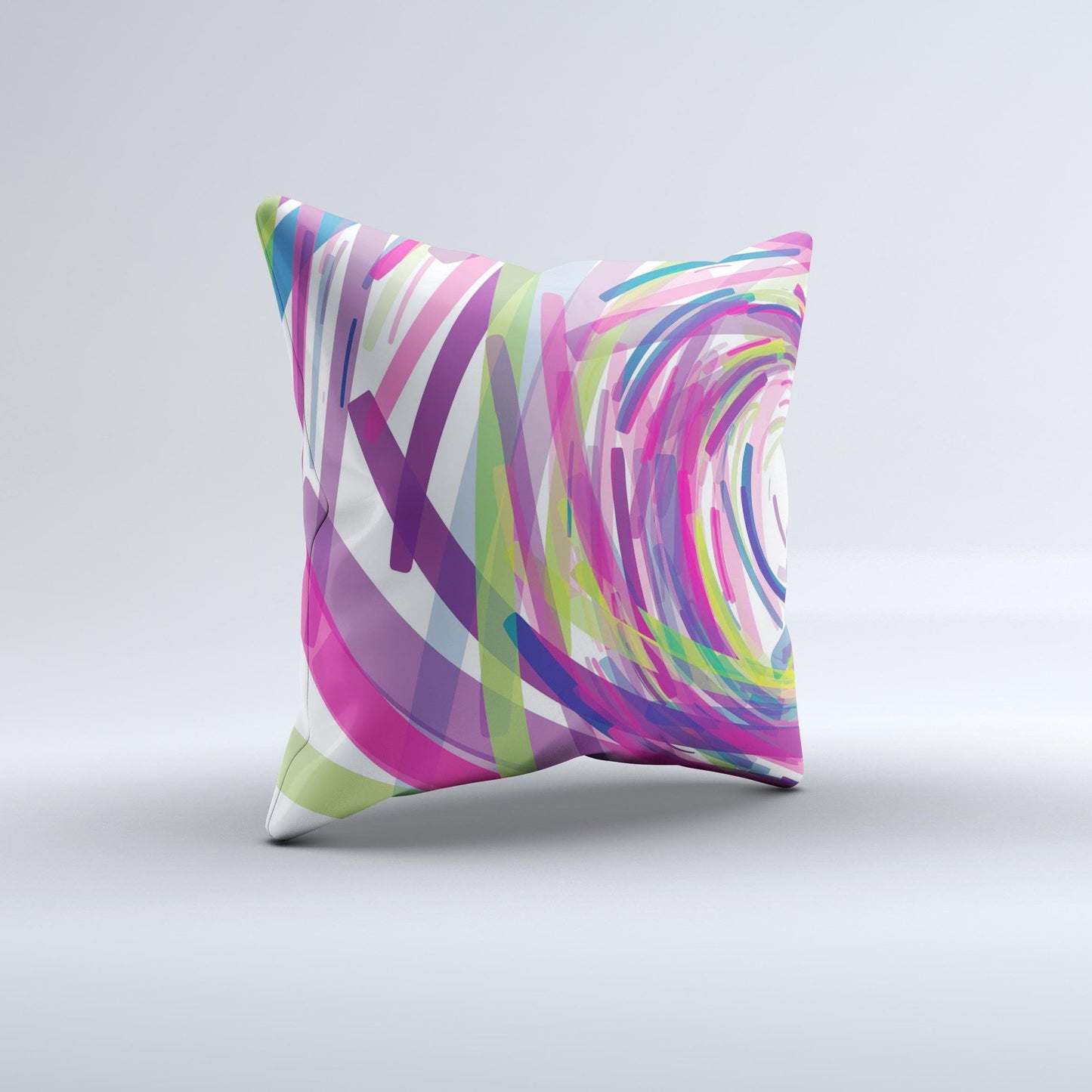 Color Strokes Ink-Fuzed Decorative Throw Pillow