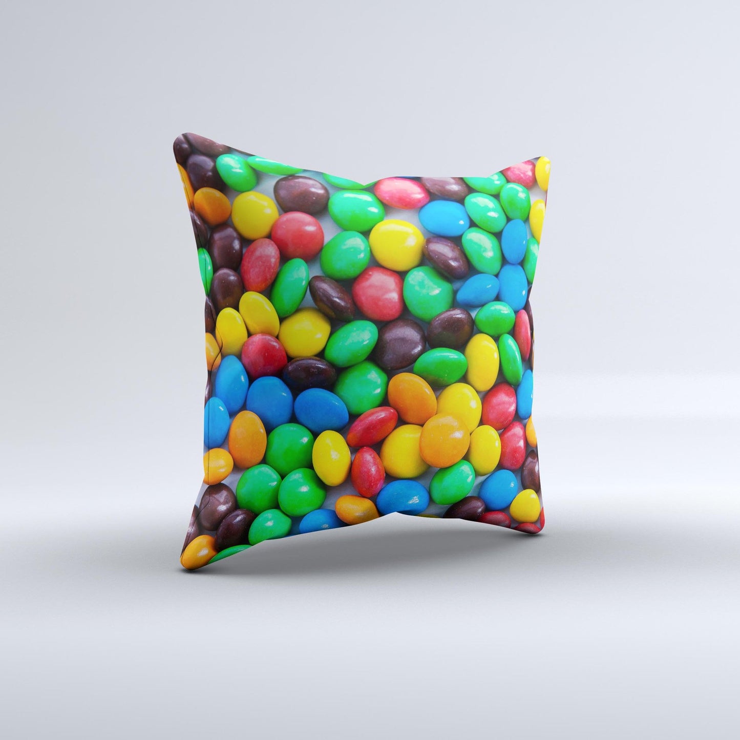 Colorful Candy ink-Fuzed Decorative Throw Pillow