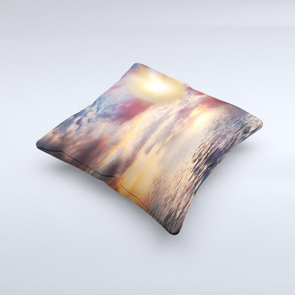 Fiery Metorite Ink-Fuzed Decorative Throw Pillow