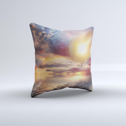 Fiery Metorite Ink-Fuzed Decorative Throw Pillow