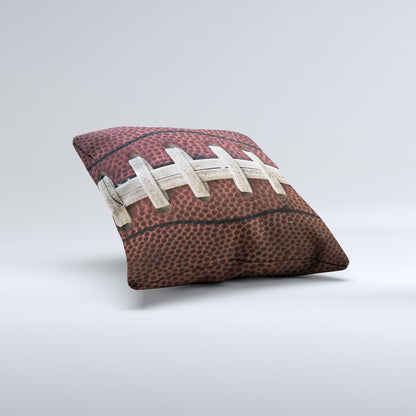 Football Laced Ink-Fuzed Decorative Throw Pillow