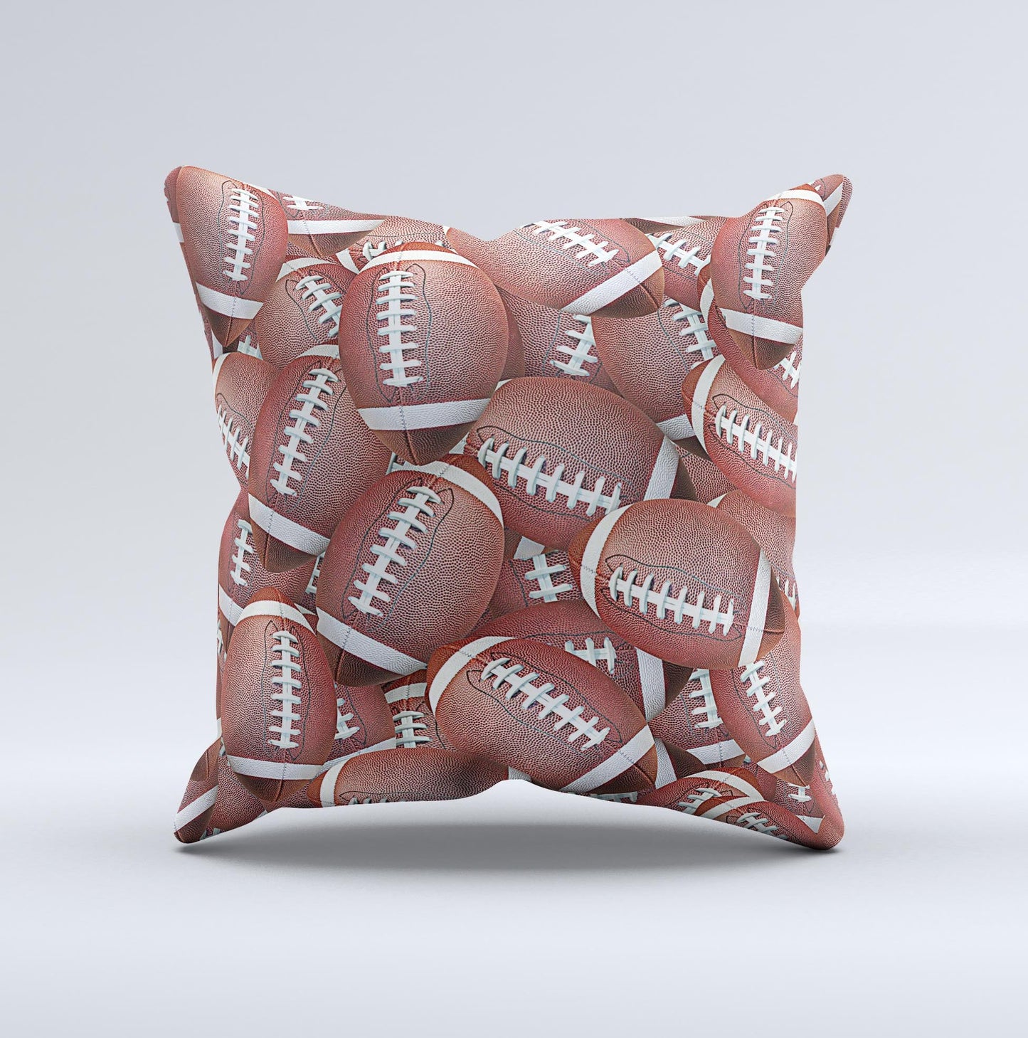 Football Overlay Ink-Fuzed Decorative Throw Pillow