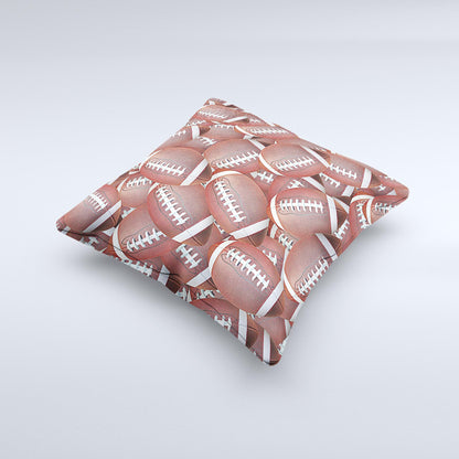 Football Overlay Ink-Fuzed Decorative Throw Pillow