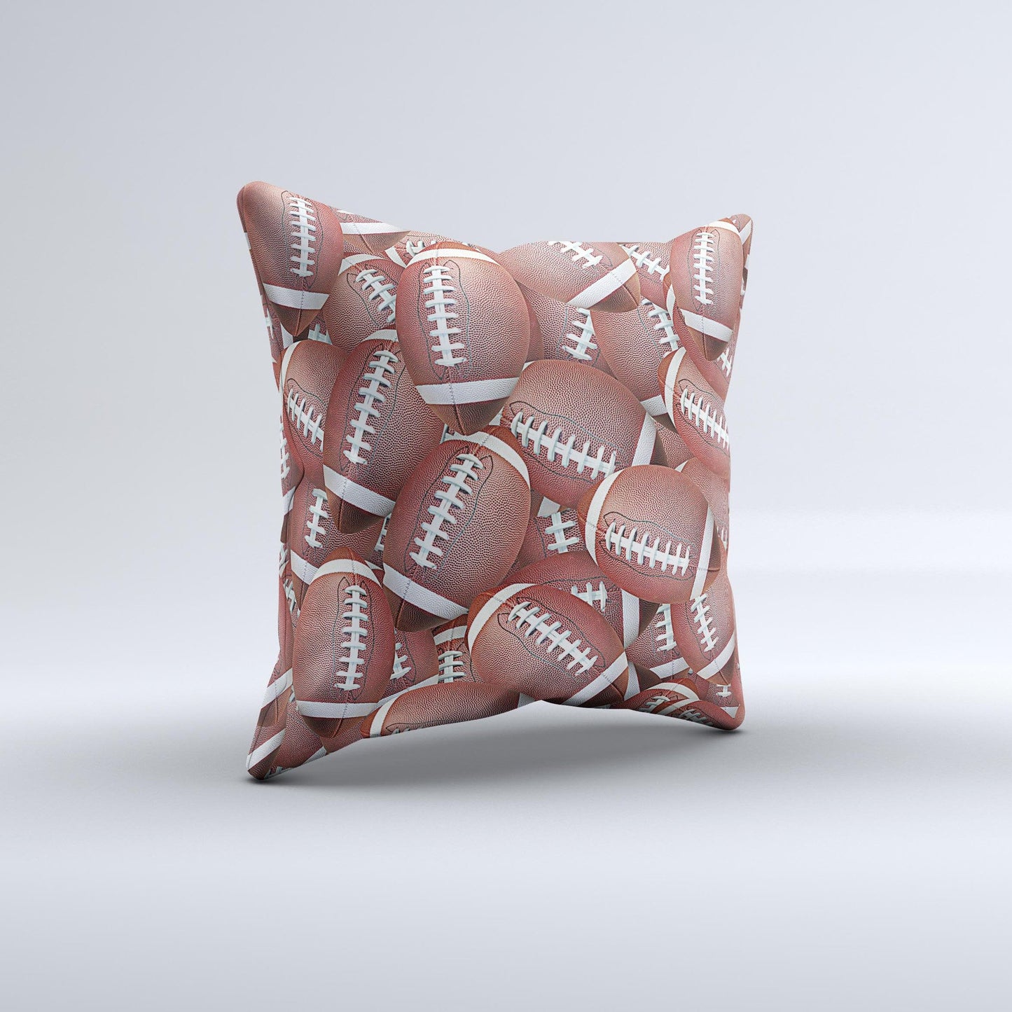 Football Overlay Ink-Fuzed Decorative Throw Pillow