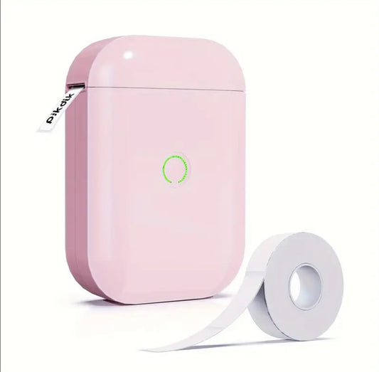 pink portable bluetooth thermal label printer D11