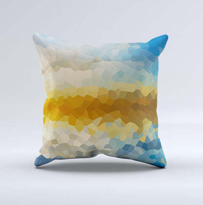 Hammered Sunset Ink-Fuzed Decorative Throw Pillow