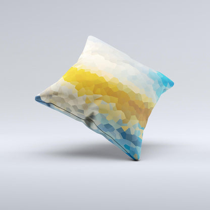 Hammered Sunset Ink-Fuzed Decorative Throw Pillow