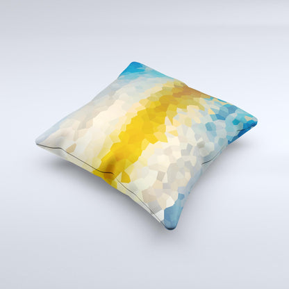 Hammered Sunset Ink-Fuzed Decorative Throw Pillow