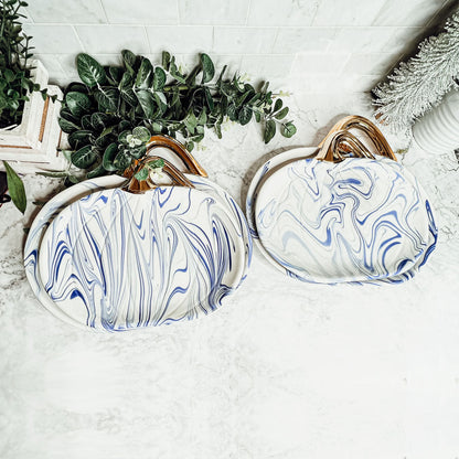 Martha Blue Pumpkin Plate